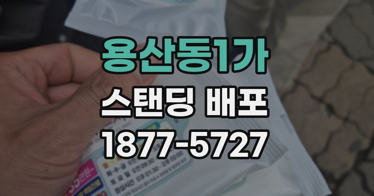 용산동1가 스탠딩 배포