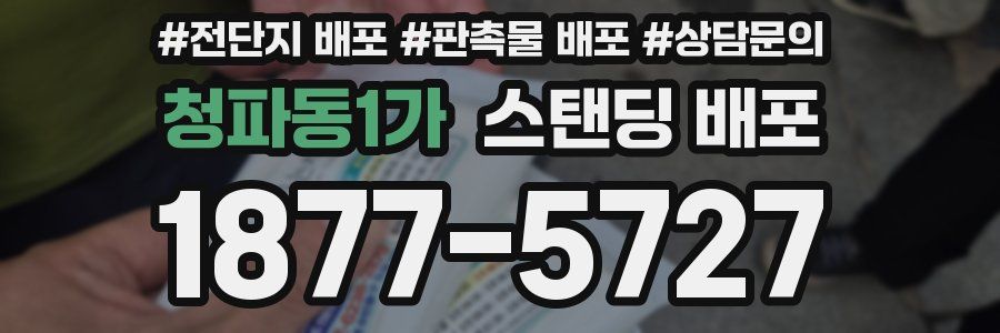 청파동1가 스탠딩 배포