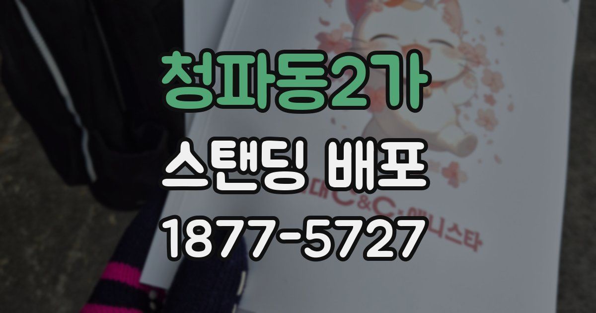 청파동2가 스탠딩 배포