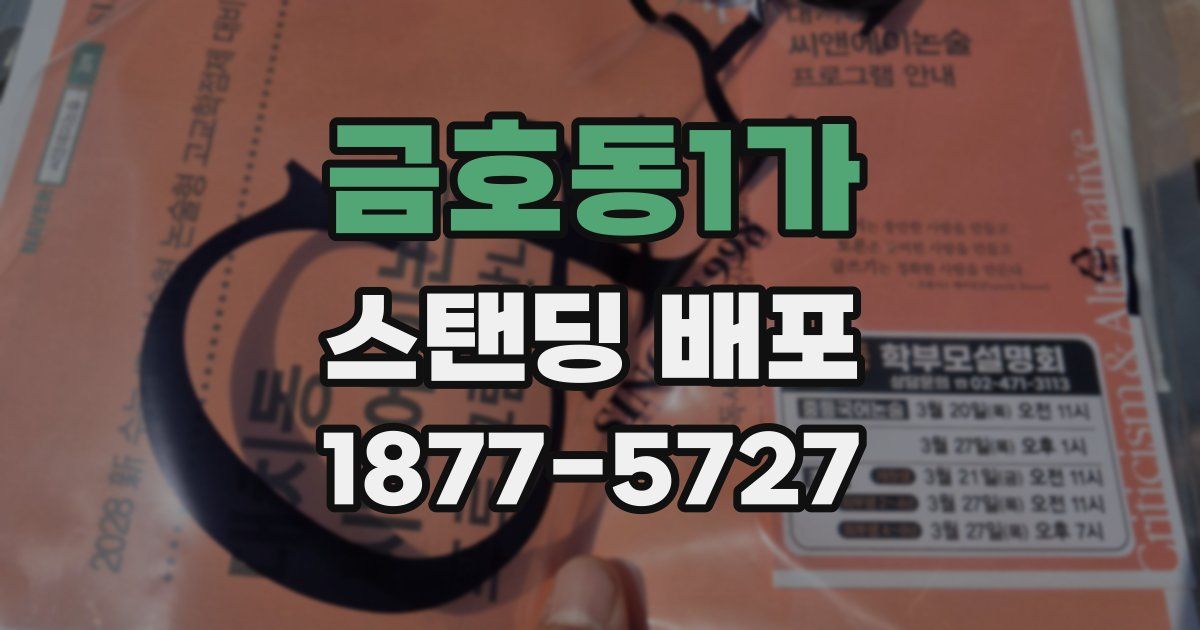 금호동1가 스탠딩 배포