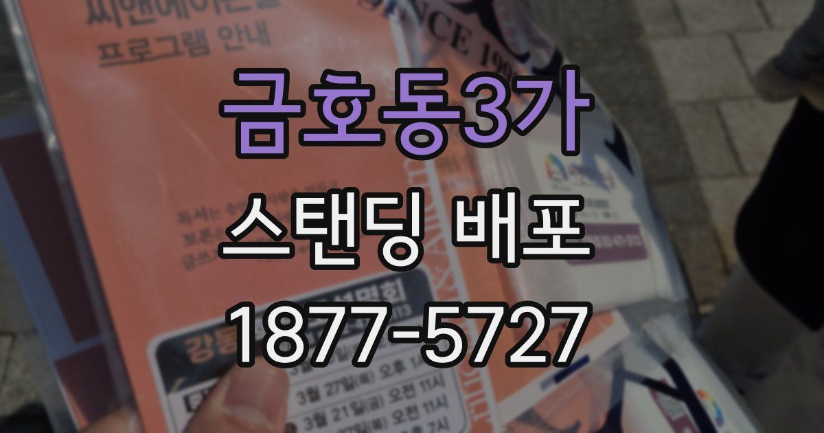 금호동3가 스탠딩 배포