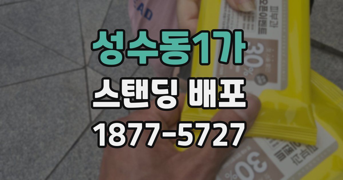 성수동1가 스탠딩 배포