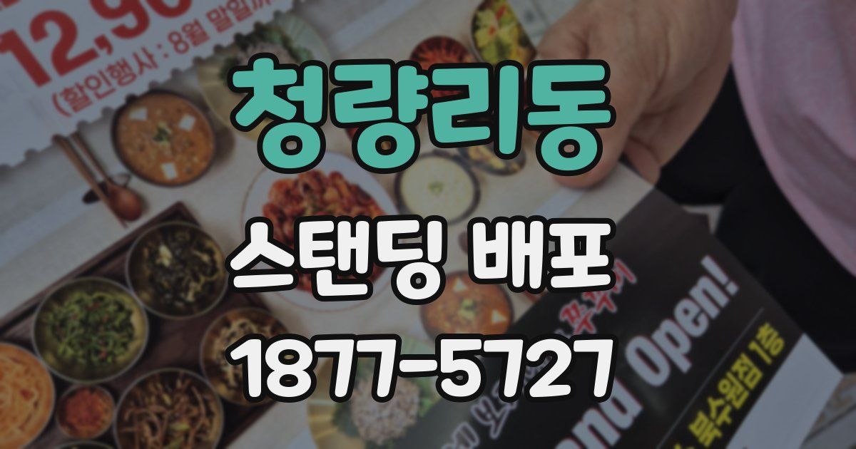 청량리동 스탠딩 배포