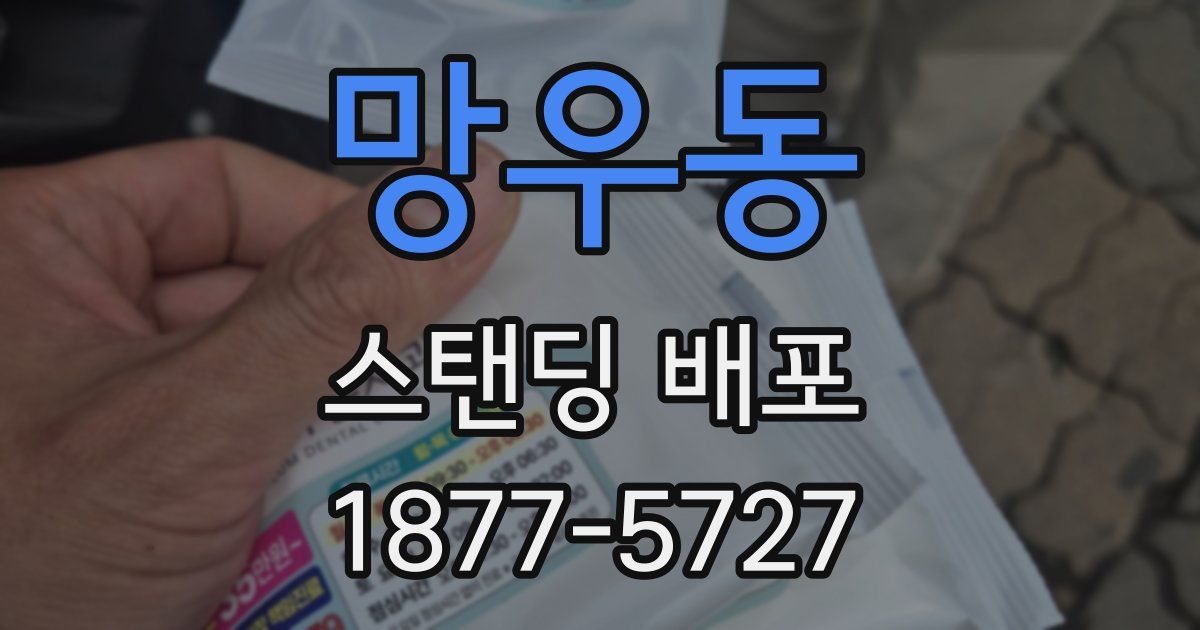 망우동 스탠딩 배포