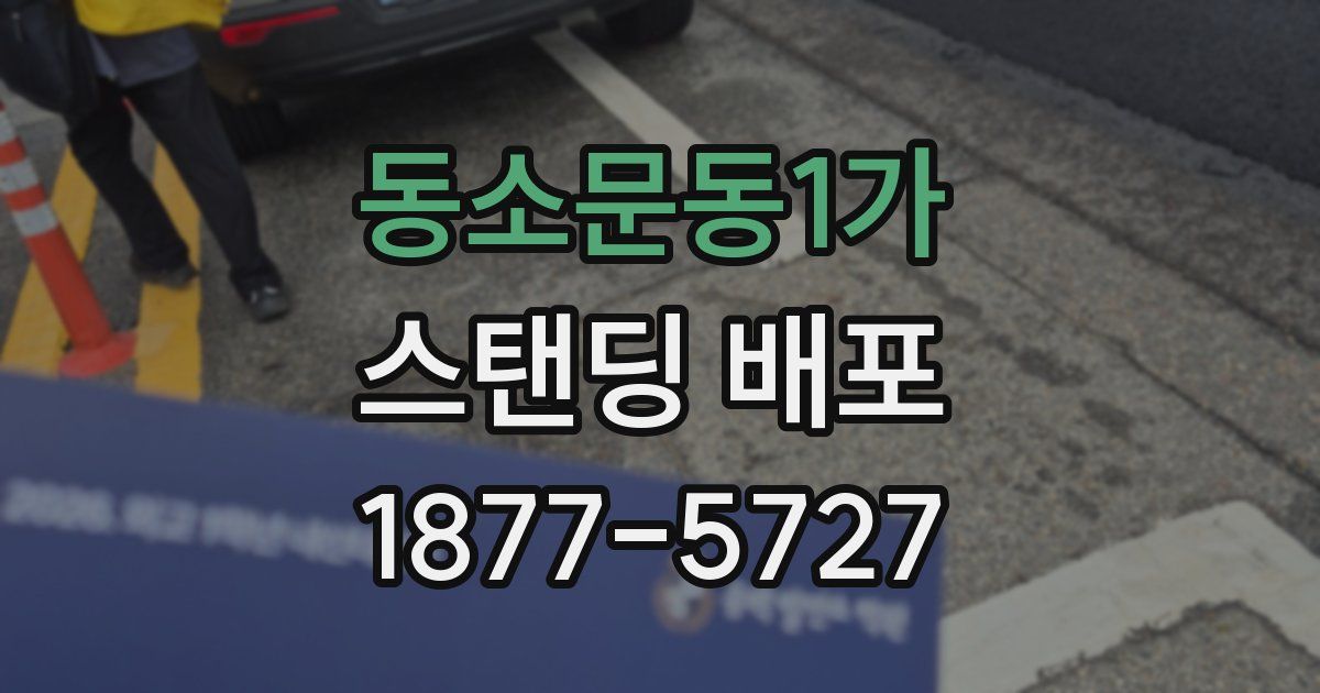 동소문동1가 스탠딩 배포