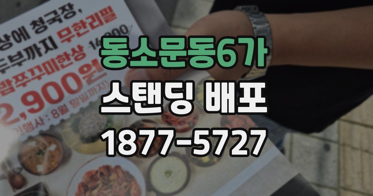 동소문동6가 스탠딩 배포