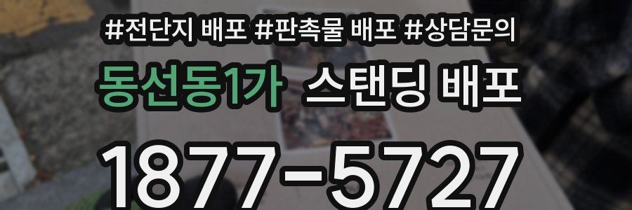 동선동1가 스탠딩 배포