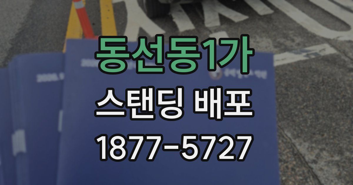 동선동1가 스탠딩 배포