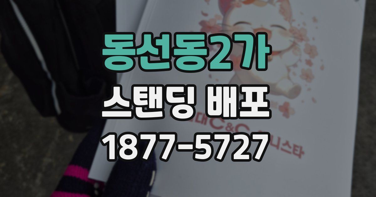 동선동2가 스탠딩 배포