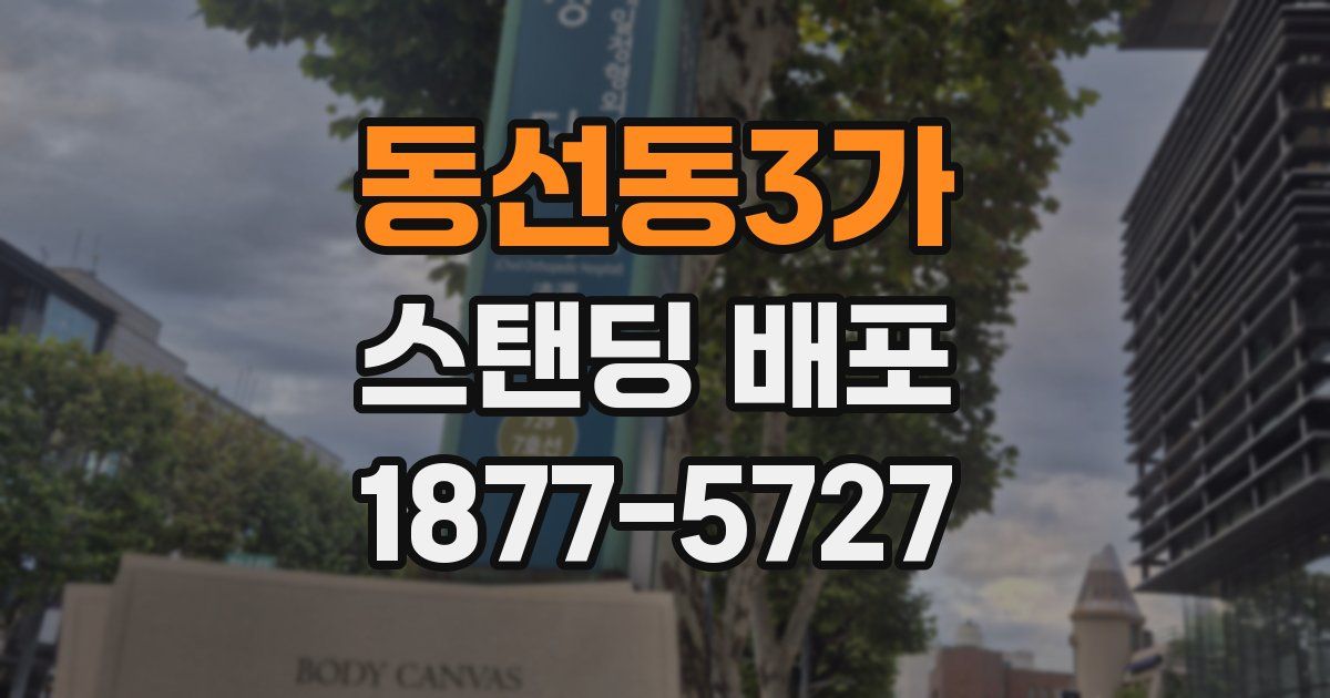동선동3가 스탠딩 배포