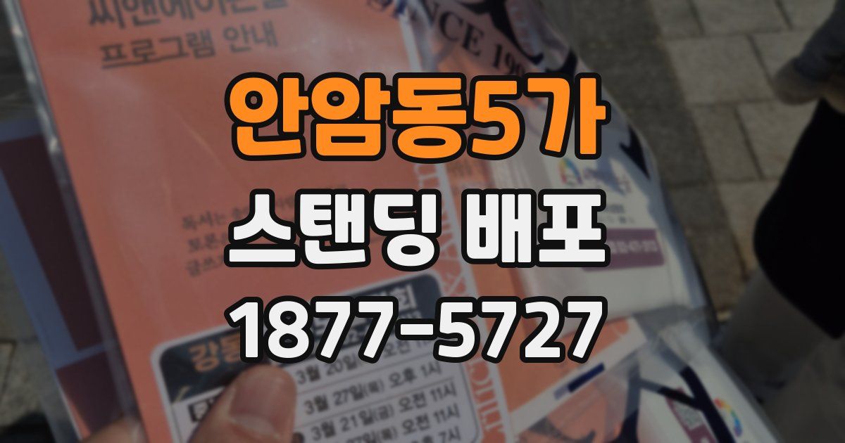 안암동5가 스탠딩 배포