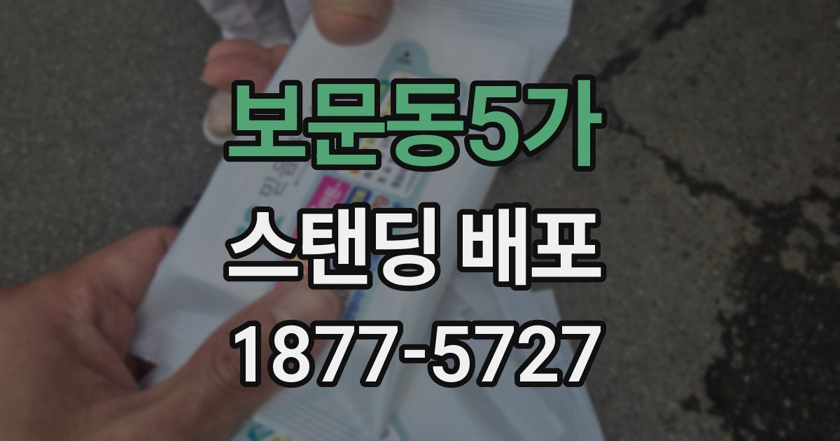 보문동5가 스탠딩 배포
