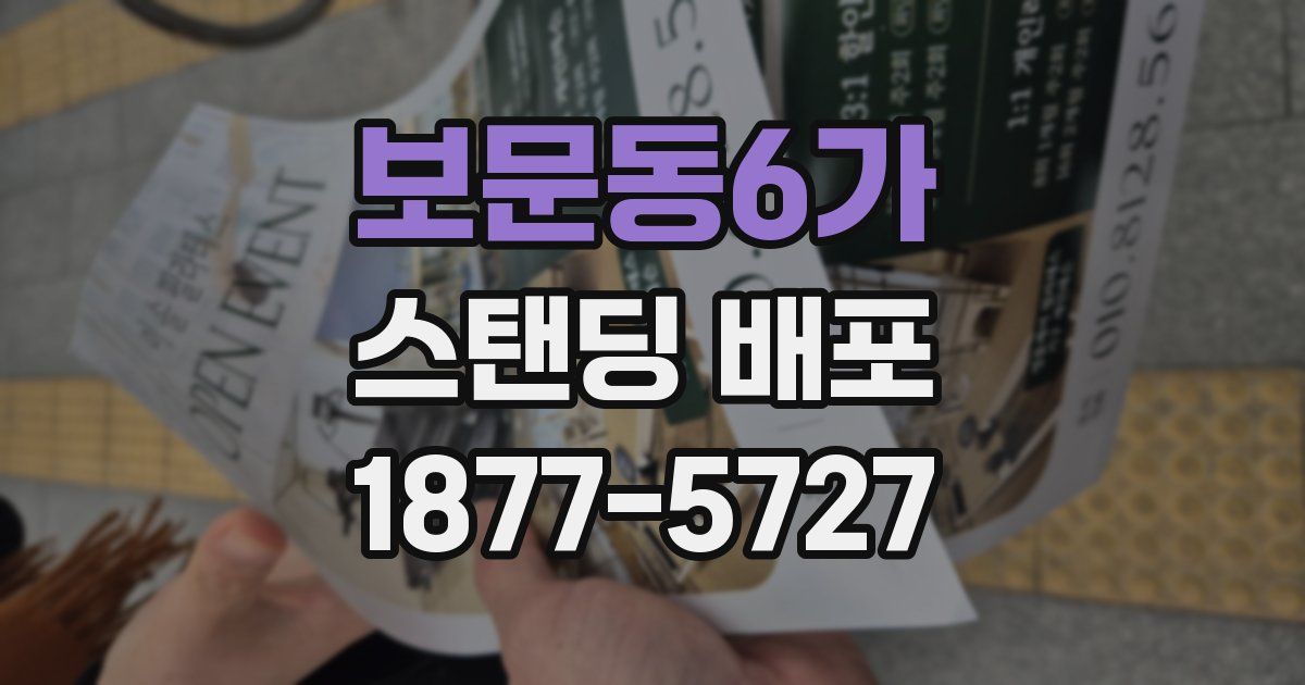 보문동6가 스탠딩 배포