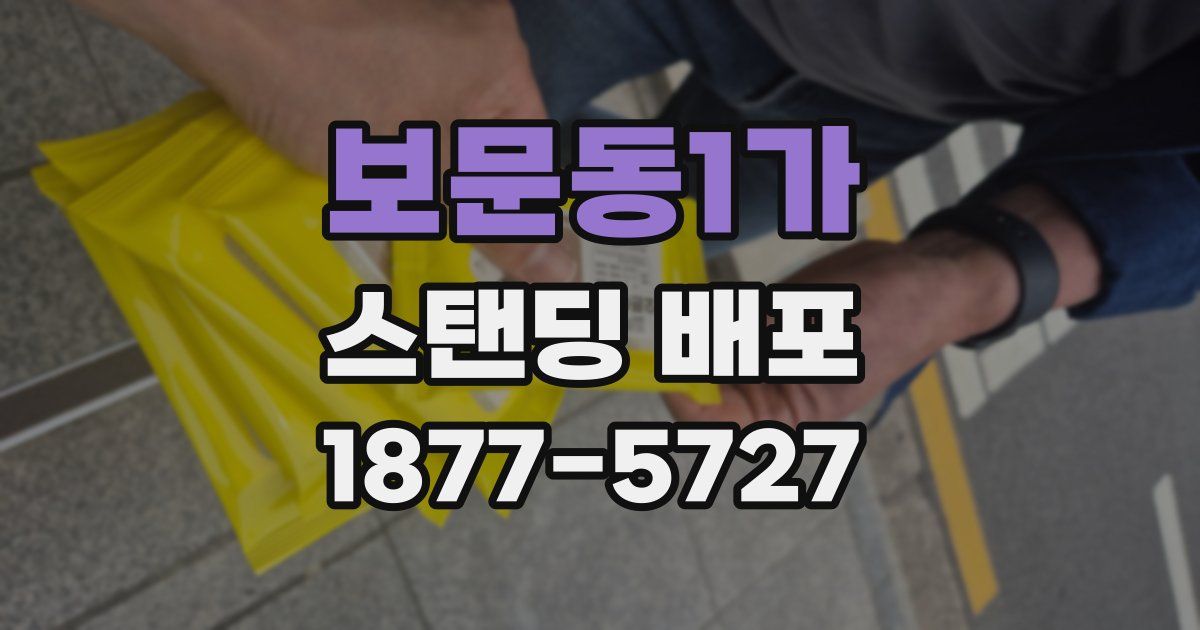 보문동1가 스탠딩 배포