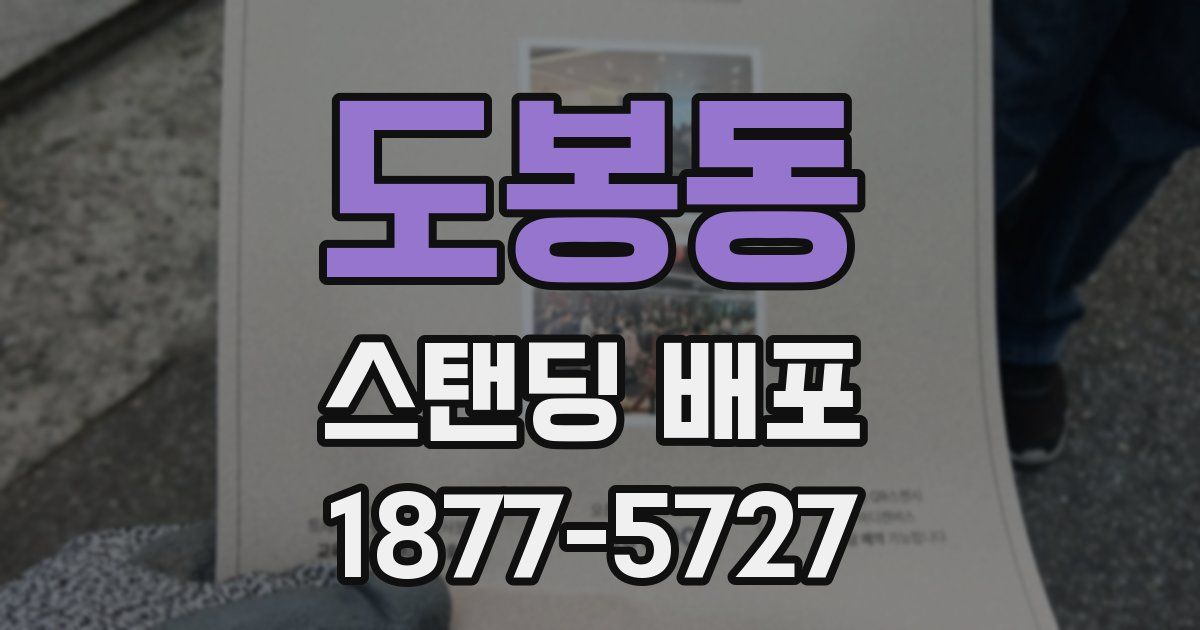 도봉동 스탠딩 배포