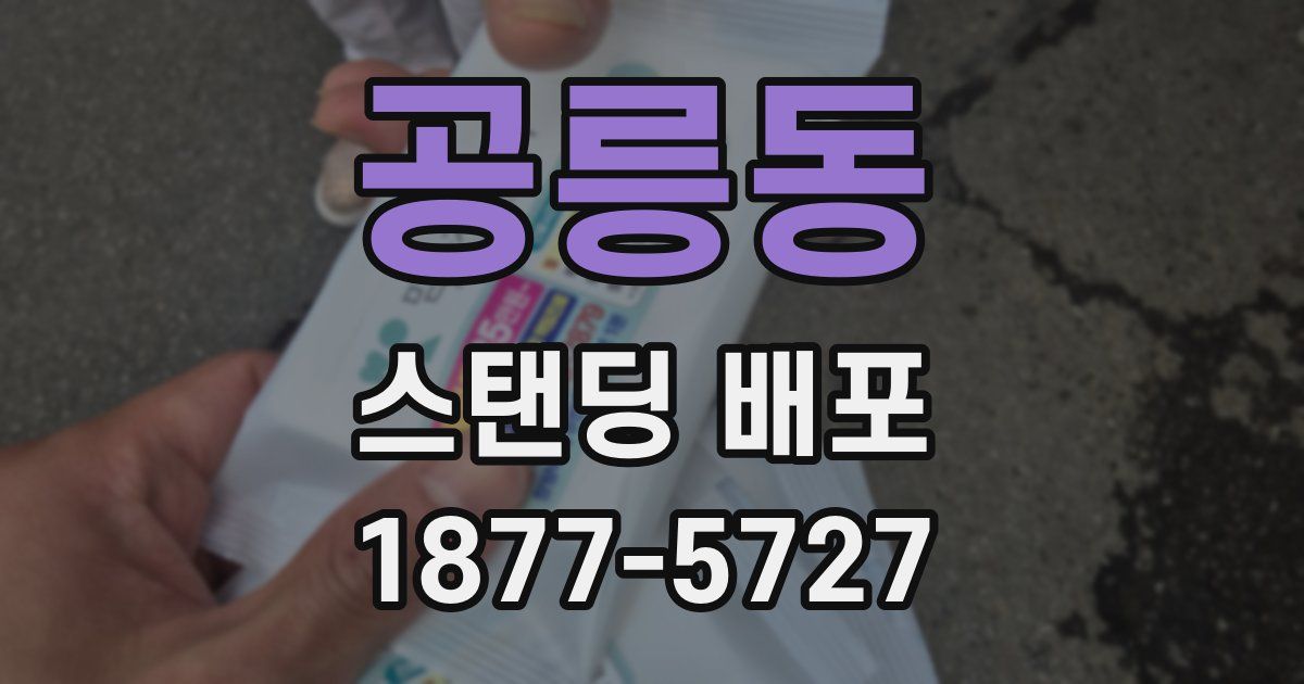 공릉동 스탠딩 배포