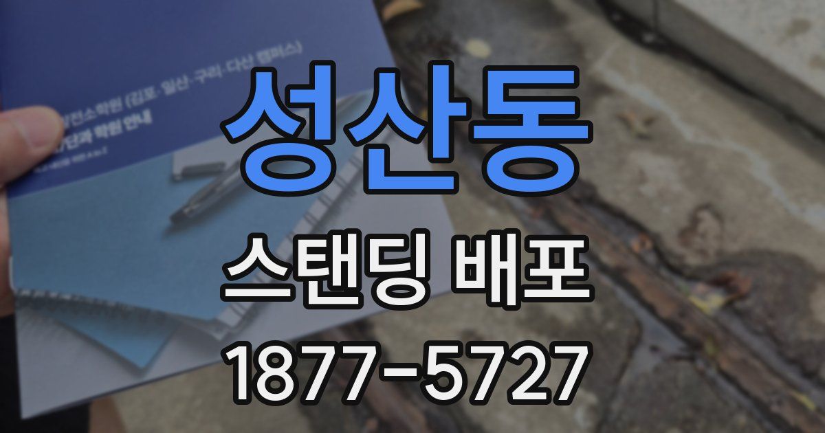 성산동 스탠딩 배포