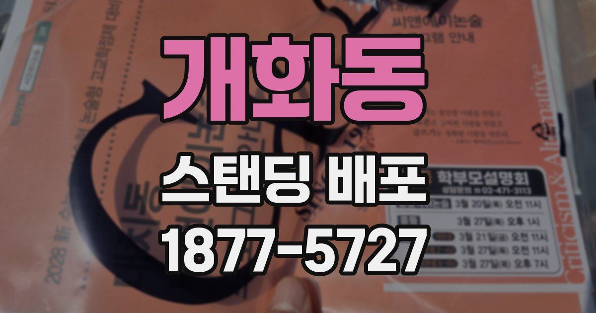 개화동 스탠딩 배포