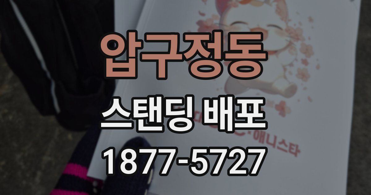 압구정동 스탠딩 배포