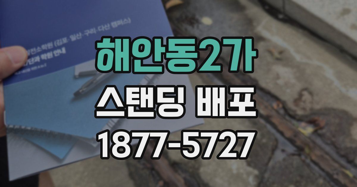 해안동2가 스탠딩 배포