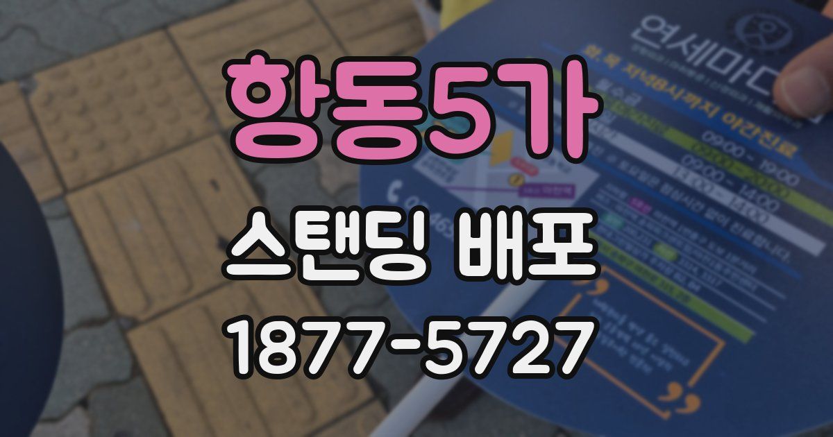 항동5가 스탠딩 배포