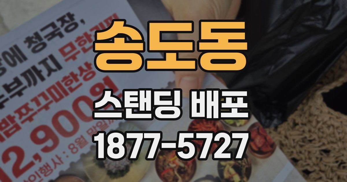 송도동 스탠딩 배포