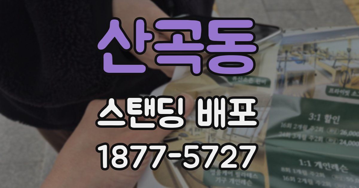 산곡동 스탠딩 배포