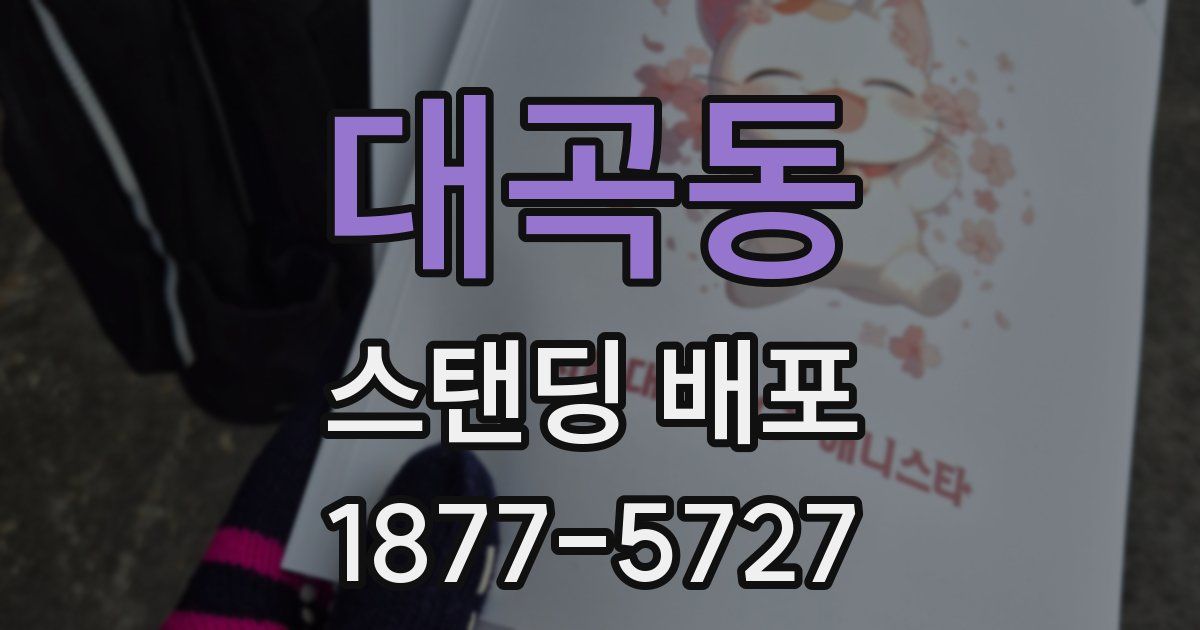 대곡동 스탠딩 배포