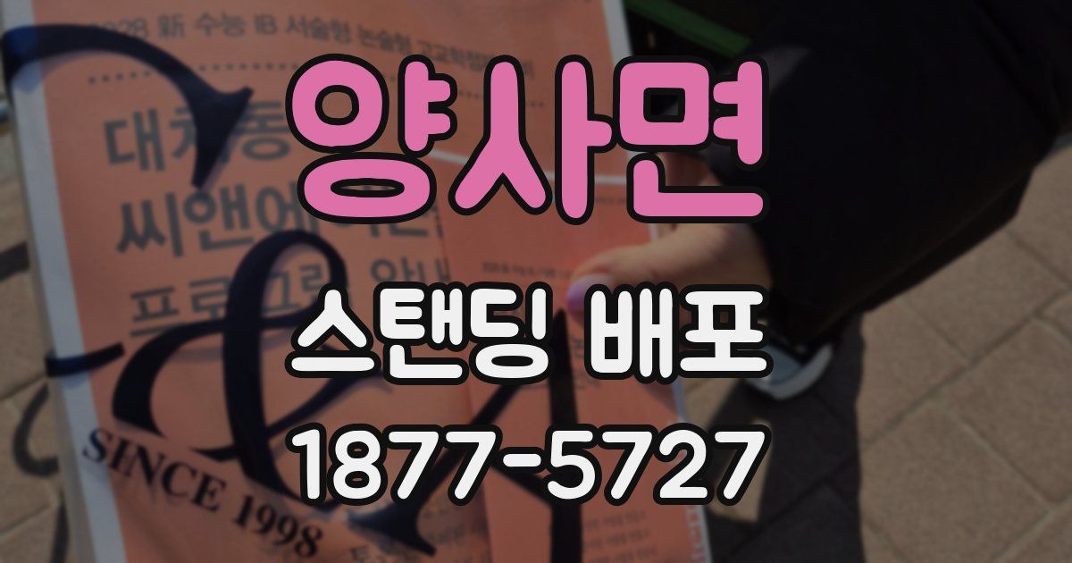 양사면 스탠딩 배포