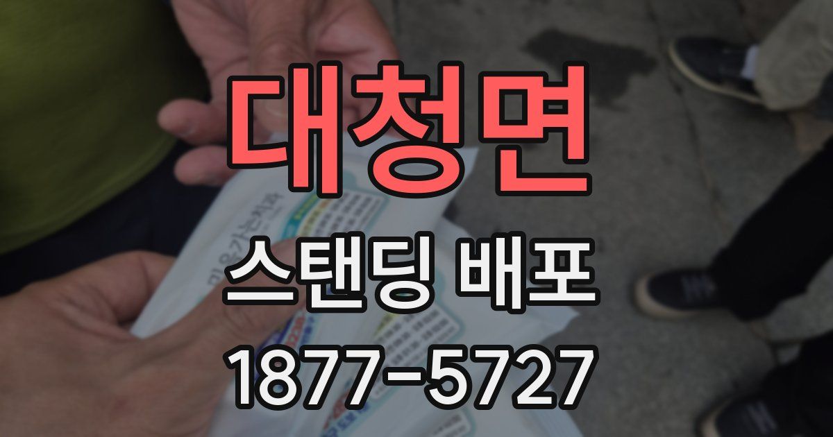 대청면 스탠딩 배포