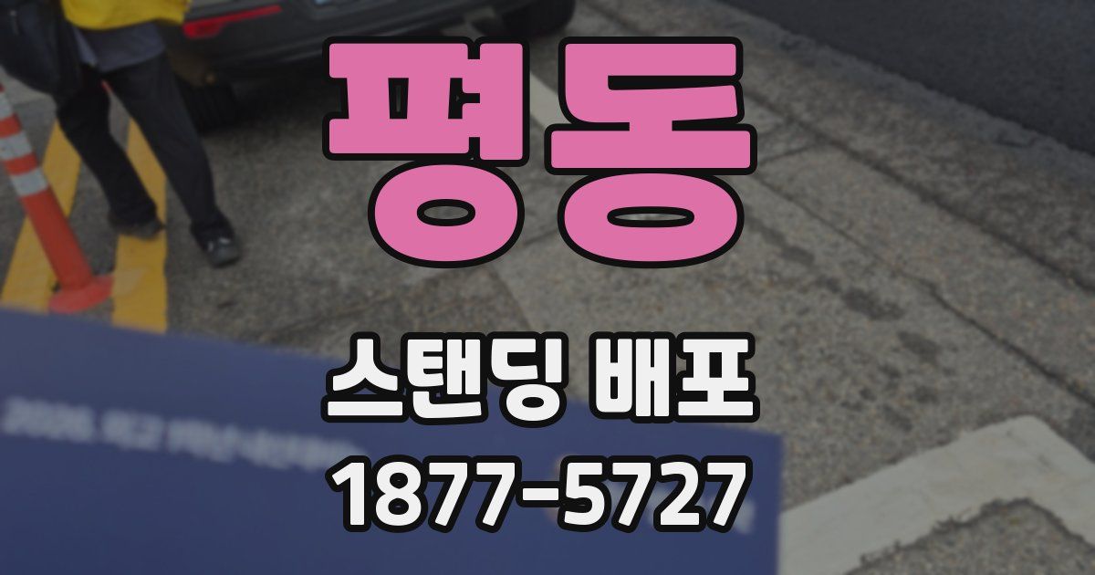 평동 스탠딩 배포