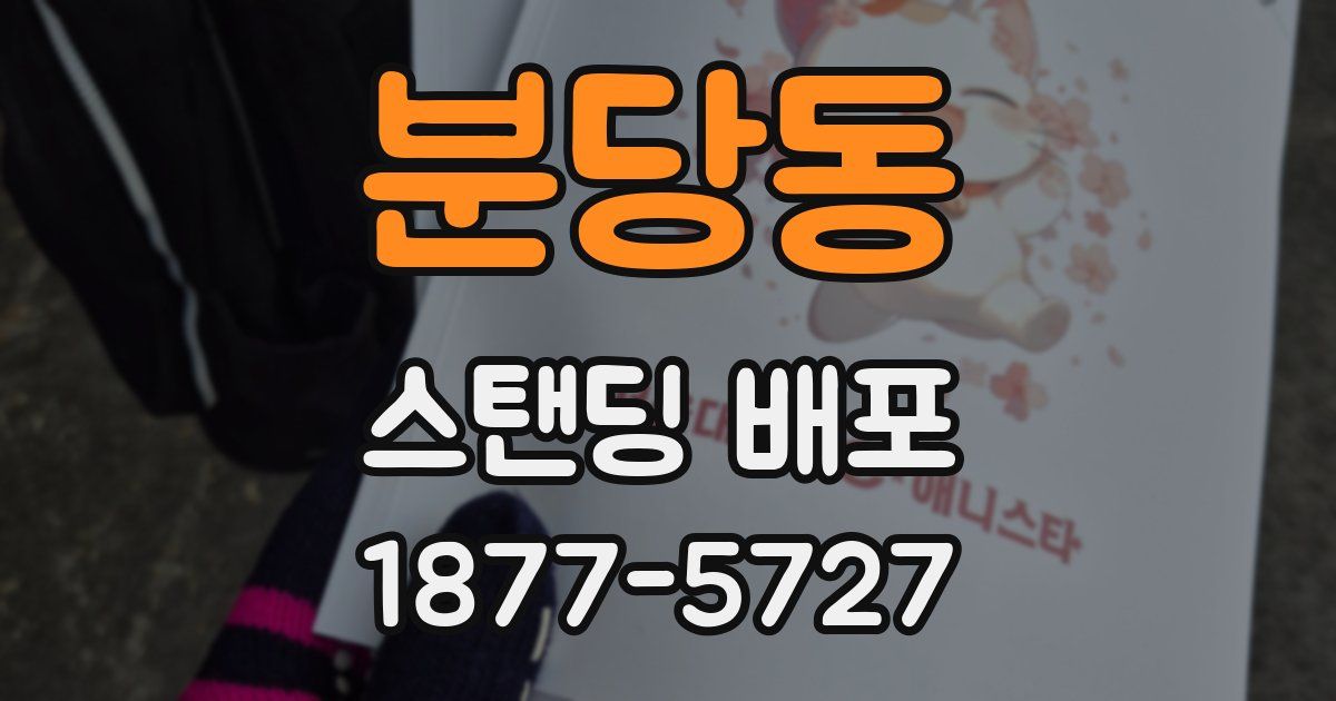분당동 스탠딩 배포