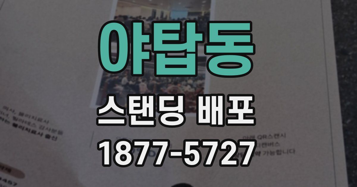 야탑동 스탠딩 배포