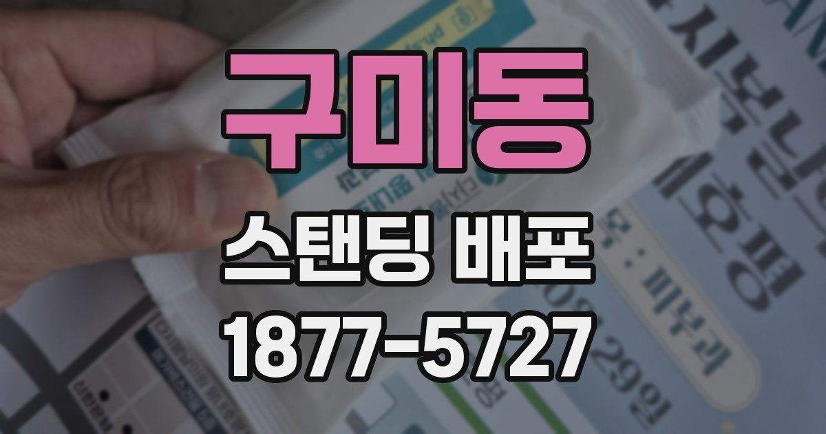 구미동 스탠딩 배포