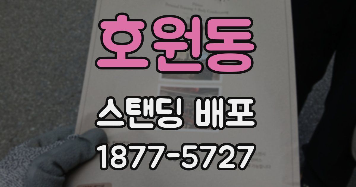 호원동 스탠딩 배포