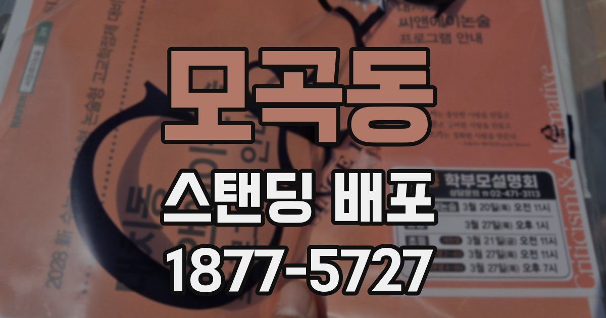 모곡동 스탠딩 배포