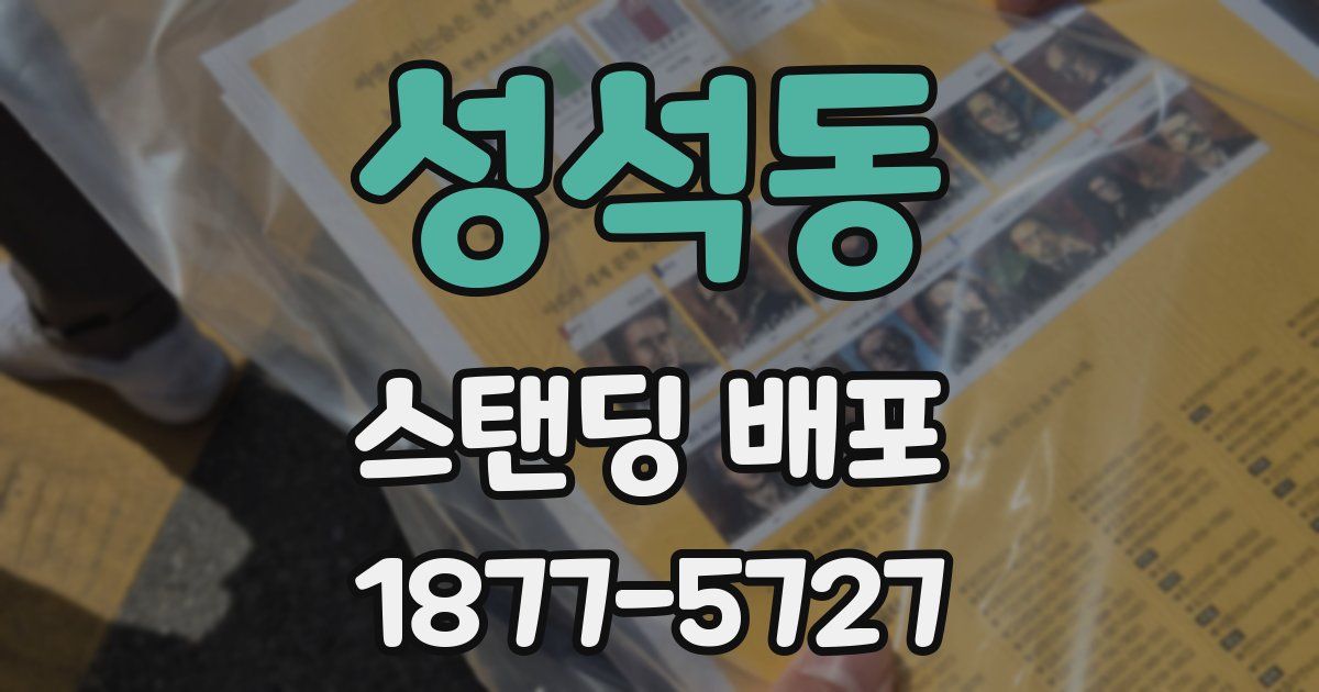 성석동 스탠딩 배포