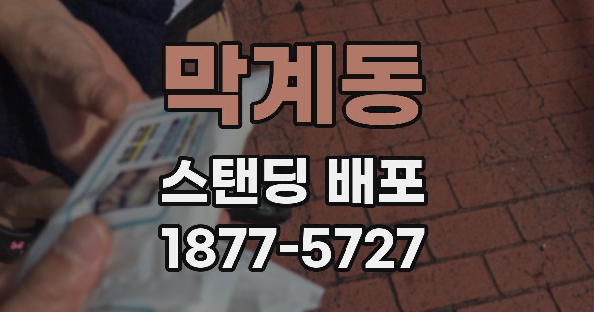 막계동 스탠딩 배포