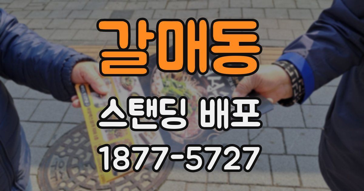 갈매동 스탠딩 배포