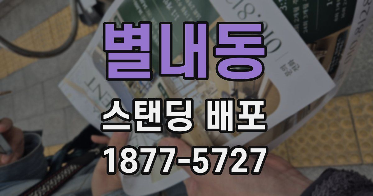 별내동 스탠딩 배포