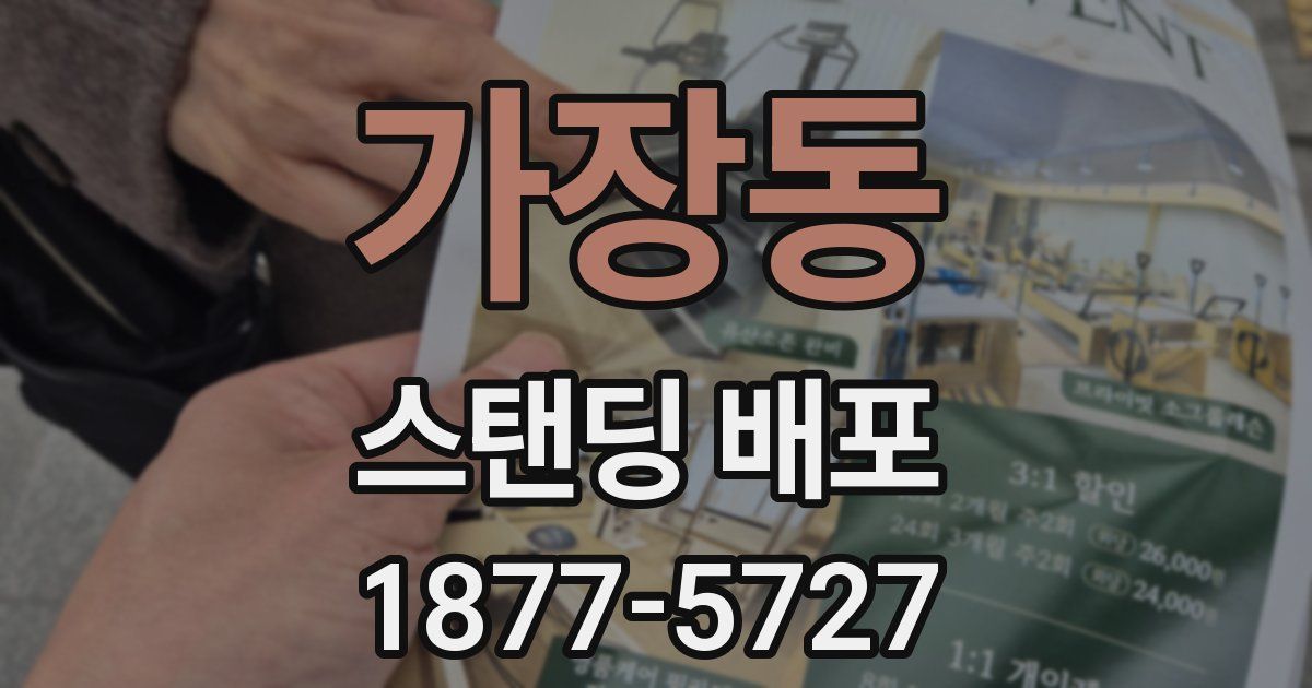 가장동 스탠딩 배포