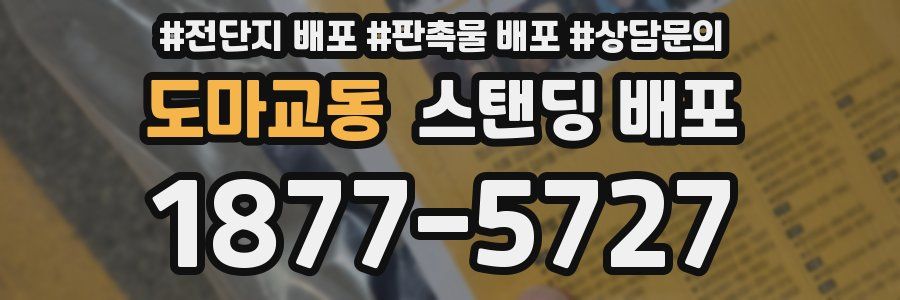 도마교동 스탠딩 배포