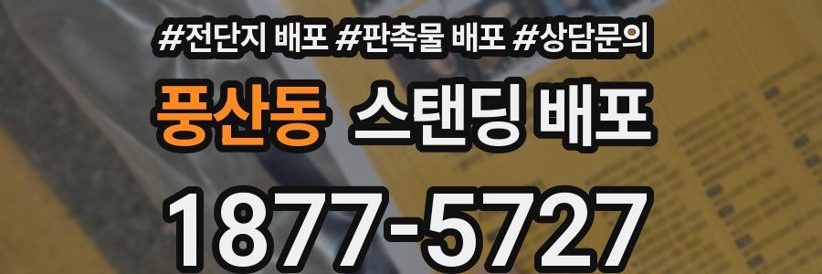 풍산동 스탠딩 배포