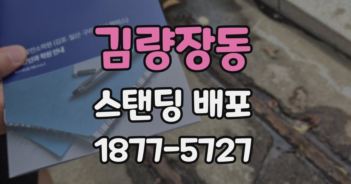 김량장동 스탠딩 배포