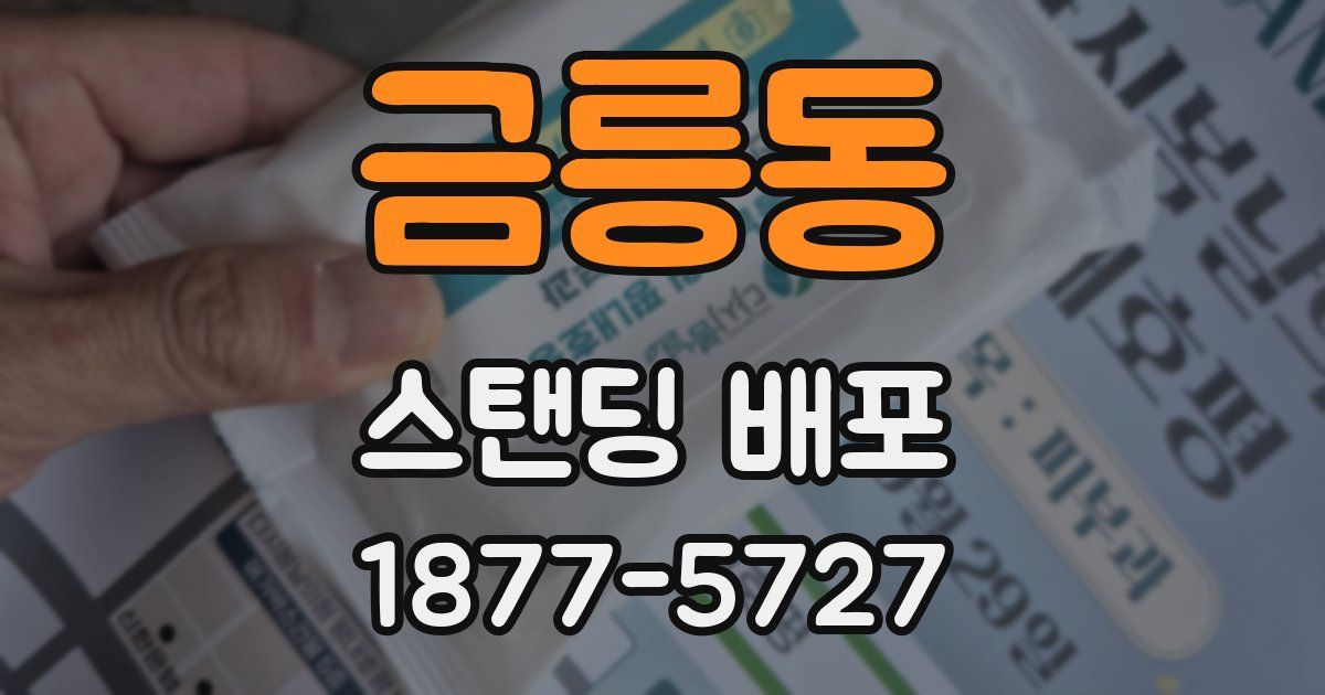 금릉동 스탠딩 배포