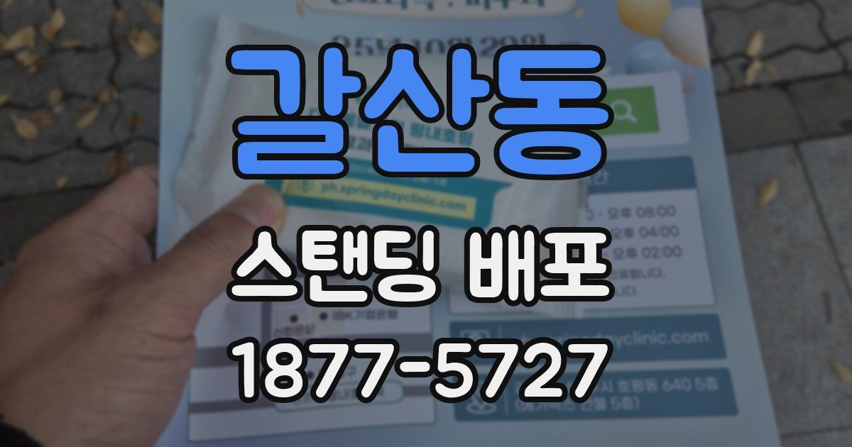 갈산동 스탠딩 배포