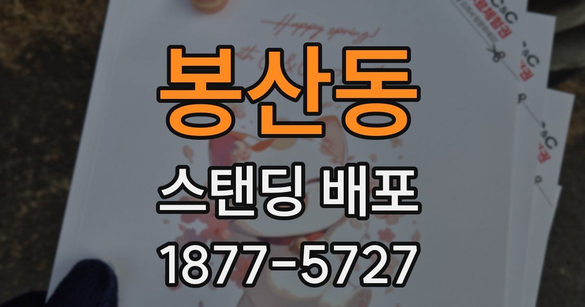 봉산동 스탠딩 배포