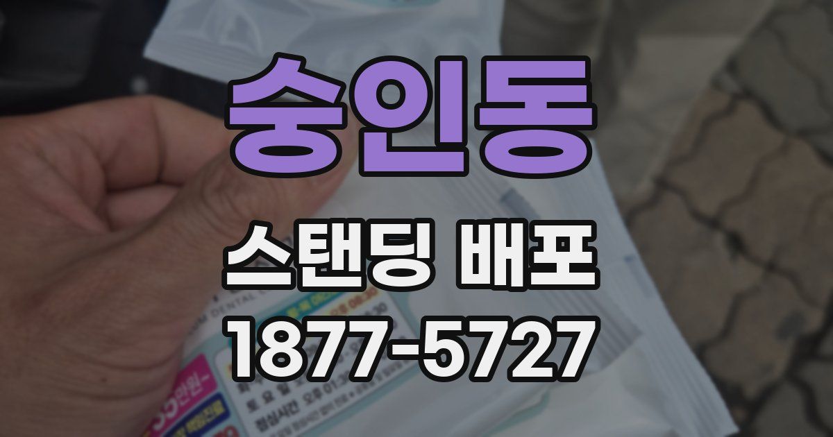 숭인동 스탠딩 배포
