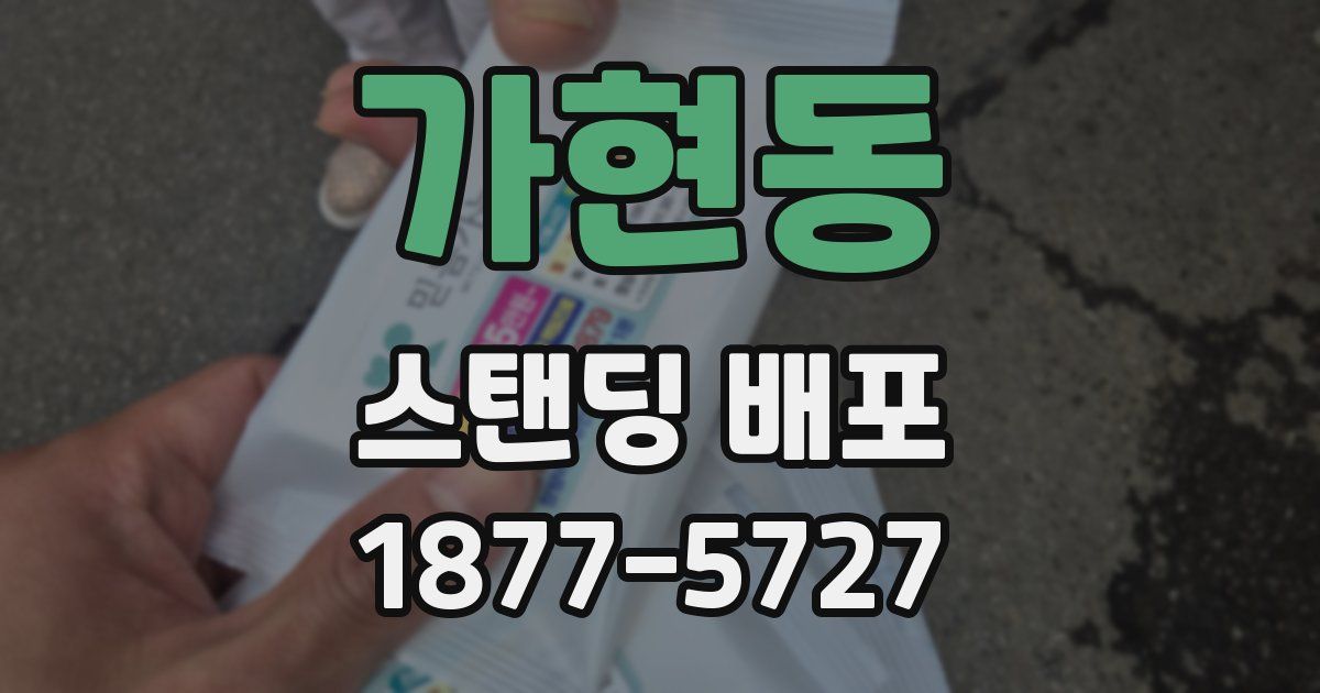 가현동 스탠딩 배포