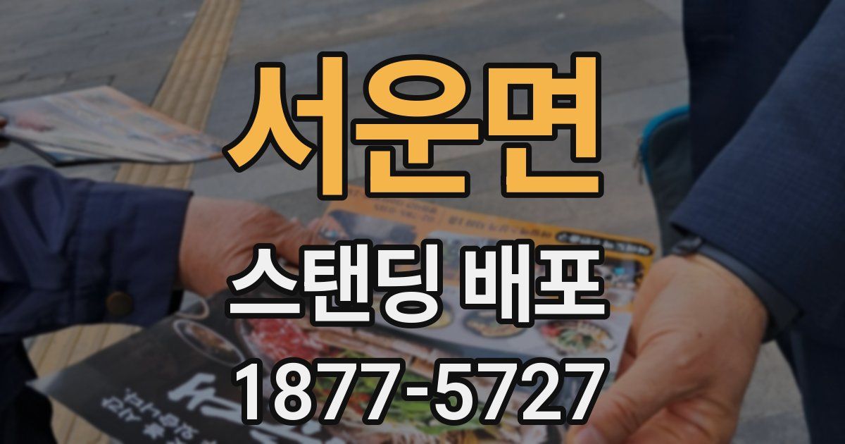 서운면 스탠딩 배포